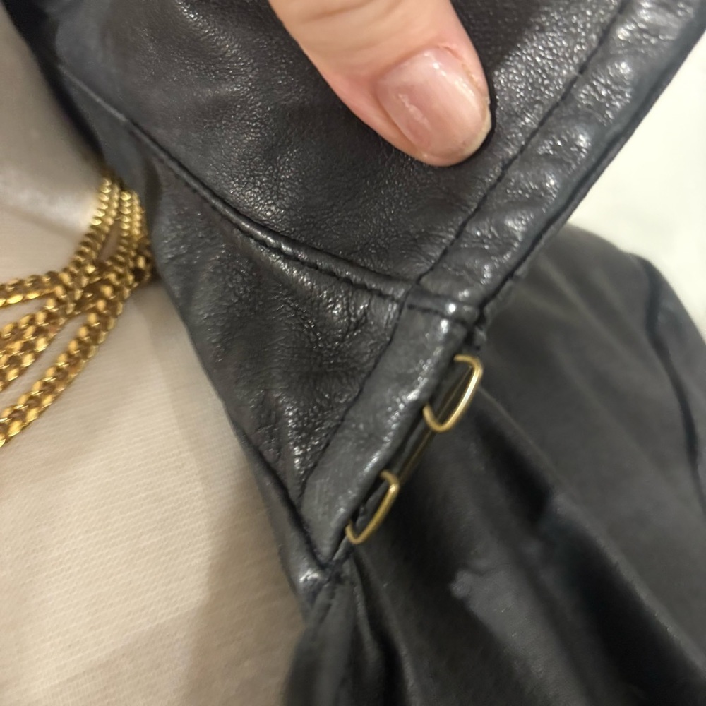 Y2K Vintage 90/00 Le Chateau Leather Trench/‎ Matrix/ Goth/ Grunge/ Moto/ - Picture 10 of 13